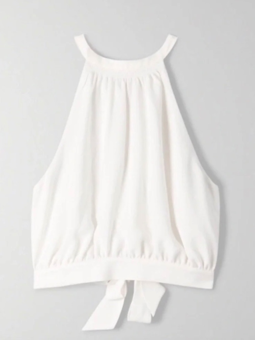 Aritzia Wilfred Cadance Blouse. Cropped Open-Back Halter Top